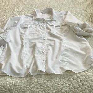 Royal Robins white long sleeve sun shirt.  XXL Roll up sleeve w button o…